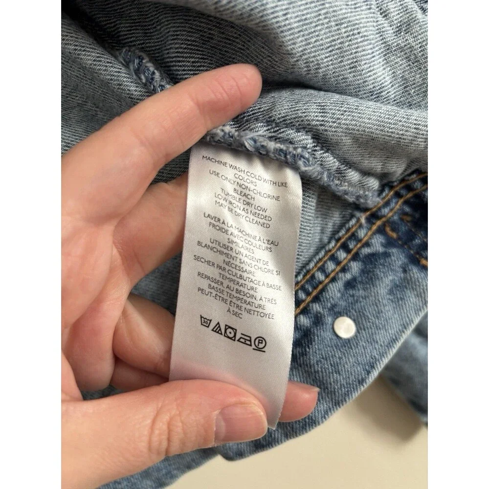 Free People We the‎ Free Rumors Denim Jacket Trucker Blue XS